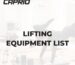 Lifting Equipment List